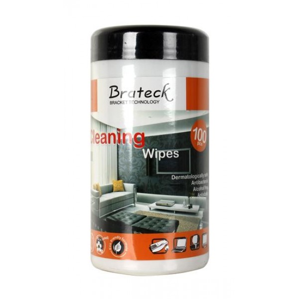 BRATECK 100pc LCD Cleaning Wipes